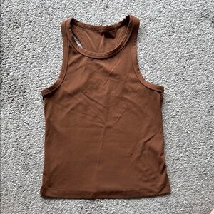 Lululemon Athletica Brown Fitted Sleeveless Tank Top
